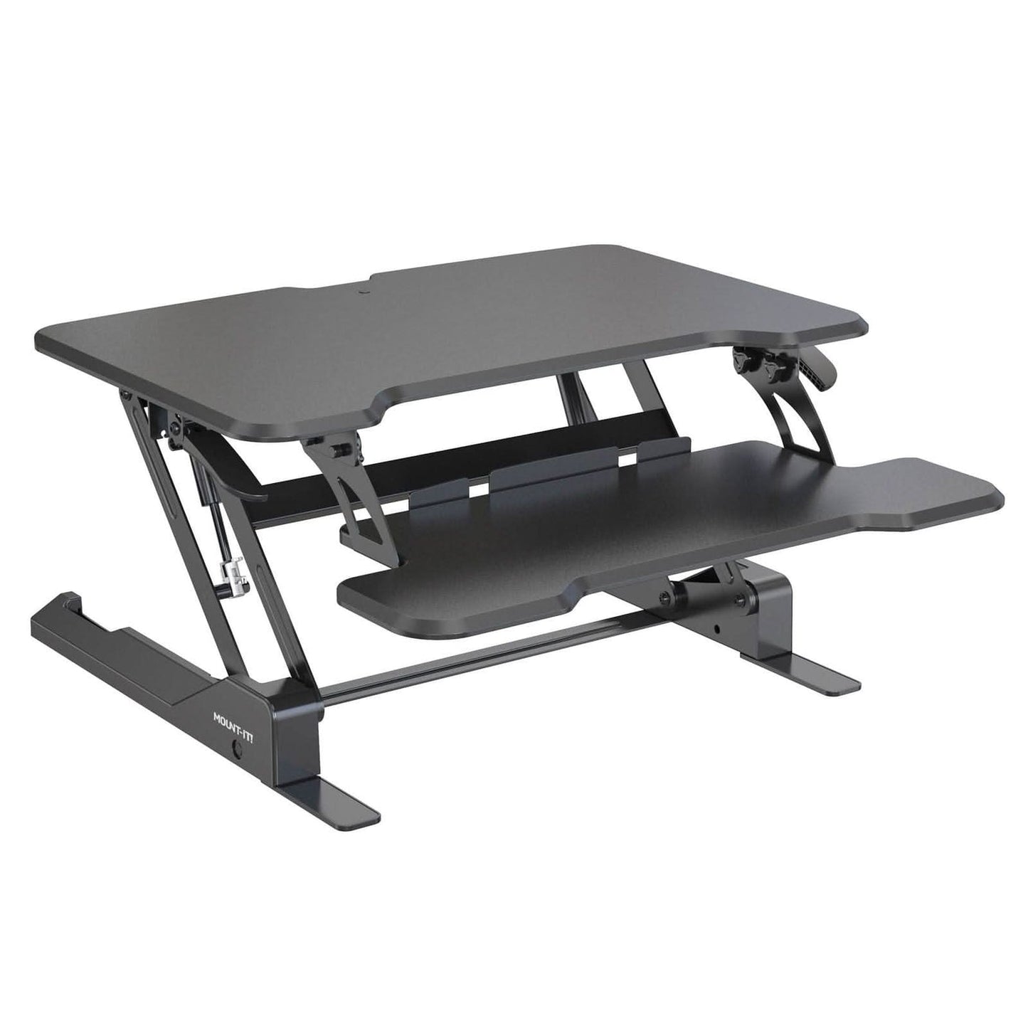 Mount-It Mount-It! Laptop Riser / Stand Tilting Vented Steel up to 30Lbs Curved Legs Ergonomic - Black