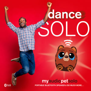 My Audio Solutions My Audio Pet Speaker Bluetooth SOLO Bear - BEARitone  Lanyard Included 3 Watts Built in Mic Selfie Remote - product image 4 of 5