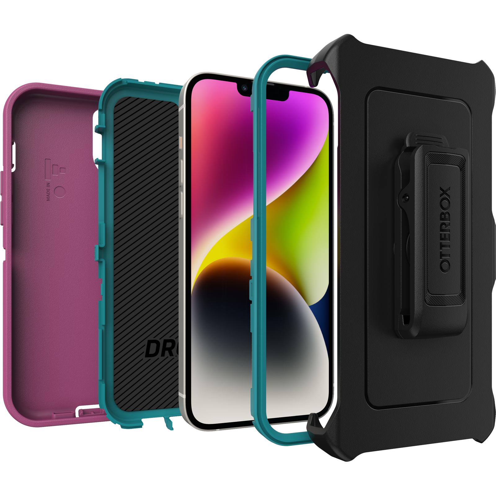 OtterBox OtterBox iPhone 14+ Defender Case - Canyon Sun (Pink) (SKU: 52398) – Image 5