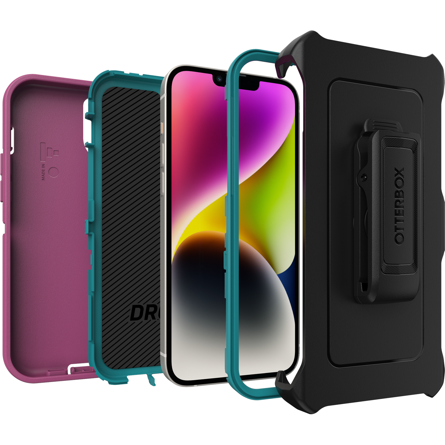 OtterBox OtterBox iPhone 14+ Defender Case - Canyon Sun (Pink) (SKU: 52398) – Image 4