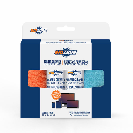 Emzone Emzone Screen Cleaner Foam 14oz No Drip Tech Device Alcohol & Ammonia Free with Microfibre Cloth