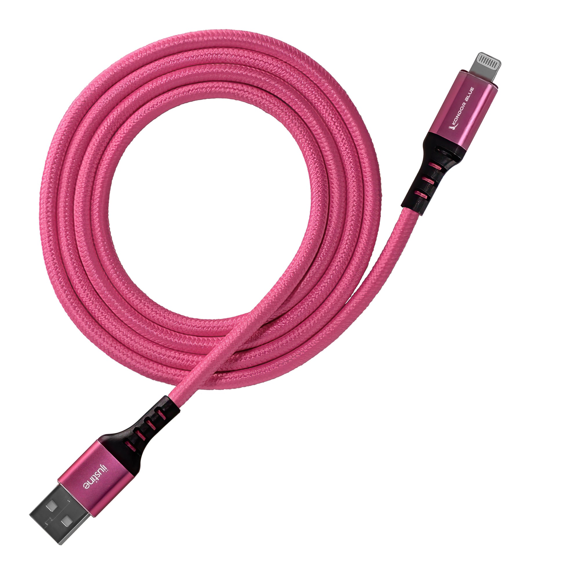 Colour Burst Charge & Sync Lightning Cable MFI to USB-A 3ft - Pink - product image 3 of 5