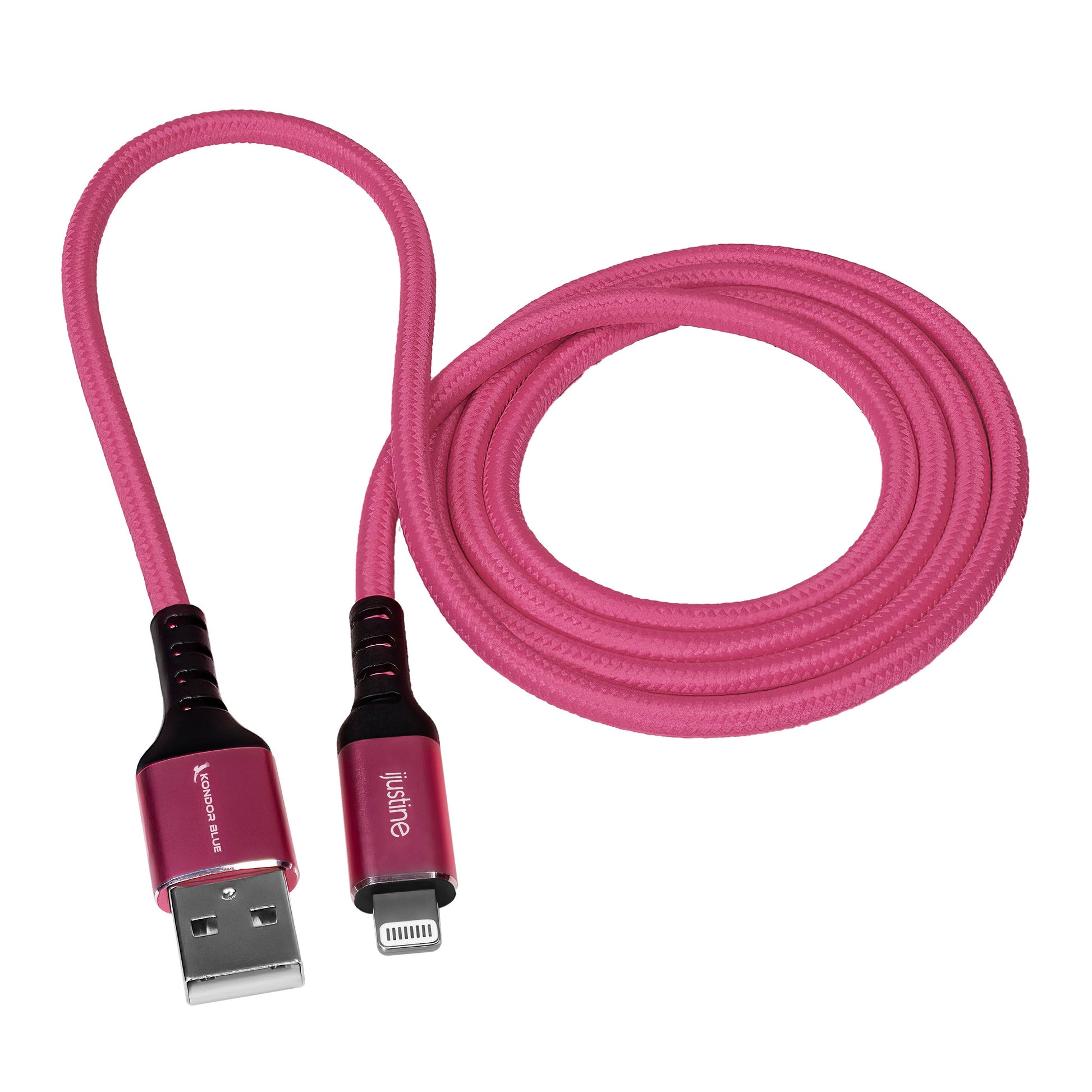 Colour Burst Charge & Sync Lightning Cable MFI to USB-A 3ft - Pink - product image 5 of 5