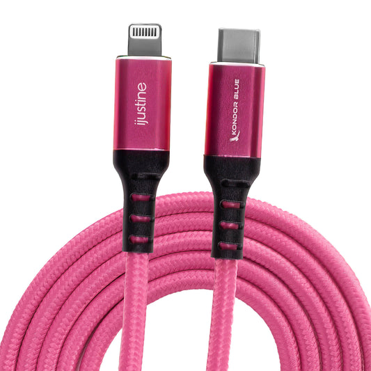 Colour Burst Charge & Sync Lightning Cable MFI to USB-A 3ft - Pink - product image 2 of 5