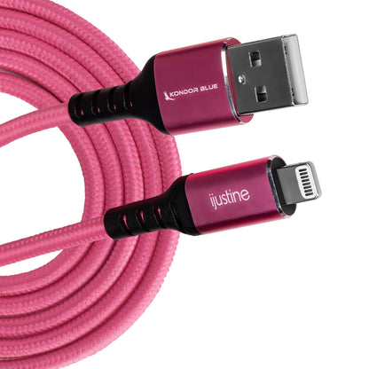 Colour Burst Charge & Sync Lightning Cable MFI to USB-A 3ft - Pink - product image 1 of 5