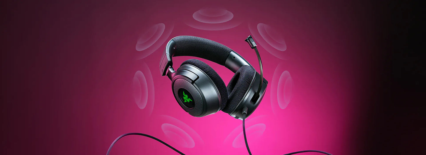 Razer Gaming Headset Wired Kraken V4 USB with Hyperclear Retractable Cardioid Mic Chroma RGB USB - Minecraft Edition - product image 5 of 5