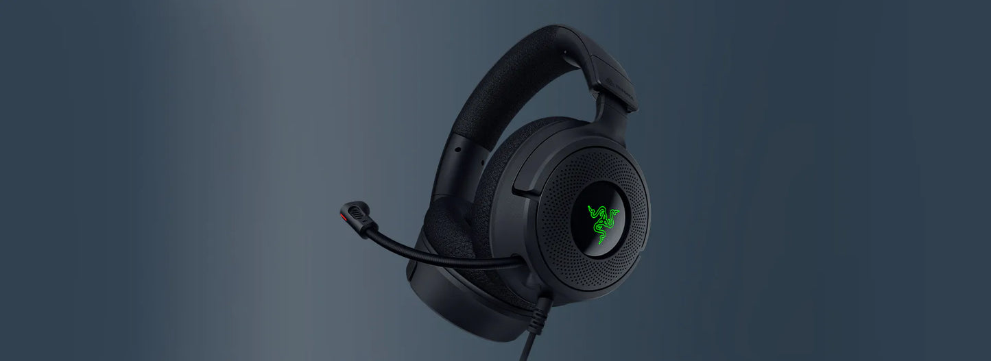 Razer Gaming Headset Wired Kraken V4 USB with Hyperclear Retractable Cardioid Mic Chroma RGB USB - Minecraft Edition - product image 3 of 5