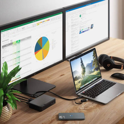 Alogic Docking Station USB-C / USB-A  Dual Monitor 85W Power Delivery 2x HDMI Twin HD Pro with Power Supply and International Plugs - Black - product image 5 of 5