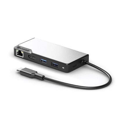Alogic Hub 5-in-1 USB-C 2x USB-A 3.1 HDMI 4K Ultra HD 60Hz RJ45 Gigabit USB-C 100W Power Pass Through  Fusion Alpha V2 - Space Grey - product image 3 of 5