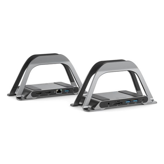 Alogic Docking Station USB-C Dual Monitor with Stand 4K 10-in-1 100W Power Delivery 2x HDMI Bolt Plus - Space Grey - product image 1 of 5