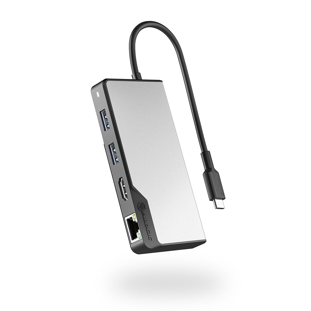 Alogic Hub 5-in-1 USB-C 2x USB-A 3.1 HDMI 4K Ultra HD 60Hz RJ45 Gigabit USB-C 100W Power Pass Through  Fusion Alpha V2 - Space Grey - product image 5 of 5
