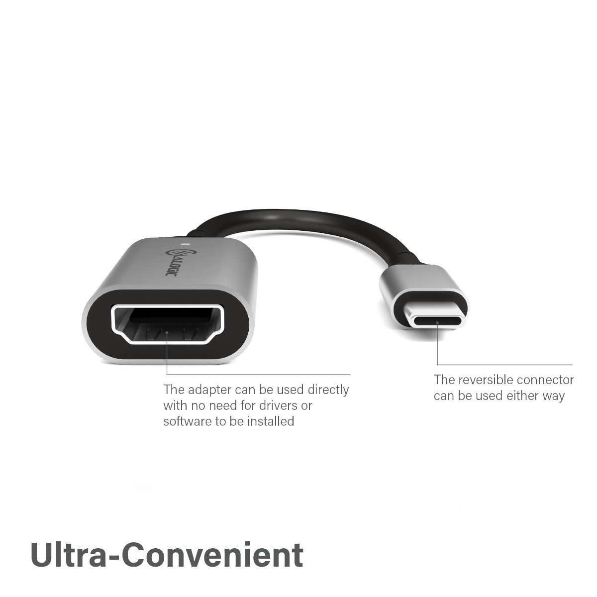Alogic Adapter USB-C Male to HDMI Female 4K Ultra HD - product image 4 of 5