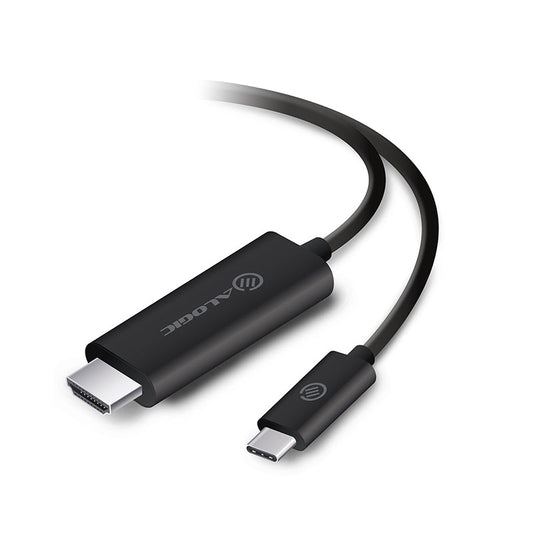 Alogic USB-C to HDMI 3ft Cable 4K Ultra HD with Smart LED - Space Grey - product image 2 of 3