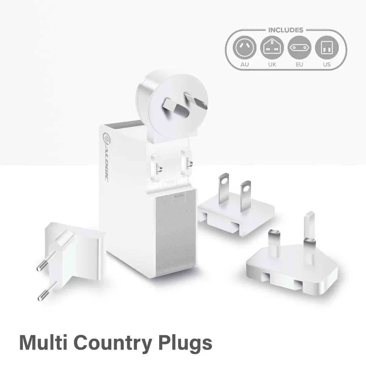 Alogic Alogic Wall Charger 1 Port USB-C 60W Power Delivery - Travel Edition