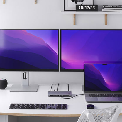 Alogic Docking Station USB-C Dual Monitor Thunderbolt 4 3x 4K Ultra HD 60Hz 60W Power Delivery Fast Data 40Gbps Blaze - Space Grey - product image 3 of 5