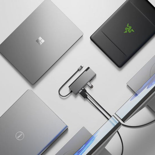 Alogic Docking Station USB-C 6-in-1 100W Power Delivery 4k Ultra HD 60Hz Support Gen 2 Aluminum Body Ultra - Space Grey - product image 2 of 5