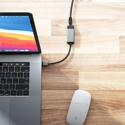 Alogic Adapter USB-C Male to RJ45 Gigabit Ethernet Female with Short Cable Extension 6in - Space Grey - product image 2 of 3