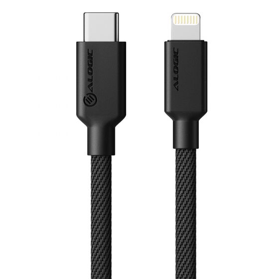 Alogic Charge & Sync USB-C to Lightning MFI Double Braided Extremely Strong Cable 6ft Elements Pro 480Mbps - Black - product image 2 of 2