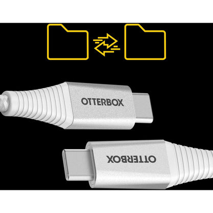 Otterbox OtterBox Charge & Sync USB-C to USB-C Premium Pro Power Delivery Cable 6ft - Ghostly Past White (SKU: 53015)