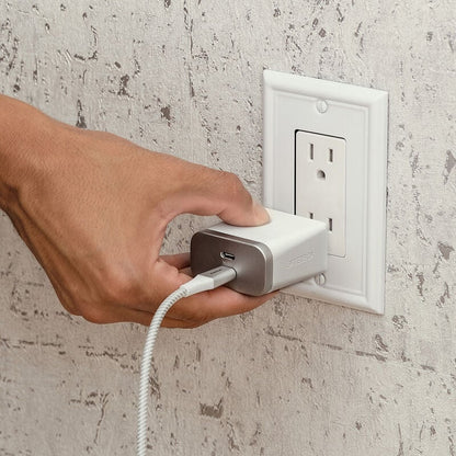 OtterBox Wall Charger 2 Port Premium Pro 60W GaN USB-C Fast Charge PD PPS Rugged - White - product image 4 of 5