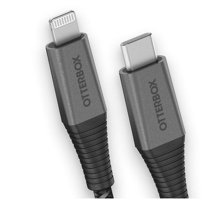 OtterBox Charge & Sync Lightning MFI to USB-C Premium Cable 6ft - Black - product image 3 of 5