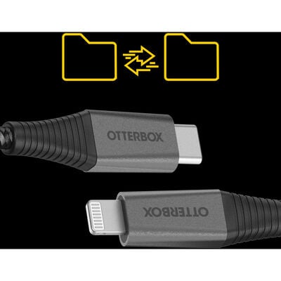 OtterBox Charge & Sync Lightning MFI to USB-C Premium Cable 6ft - Cloudy Sky White - product image 2 of 5