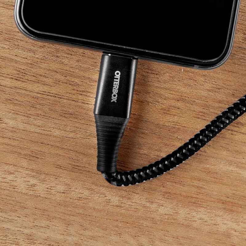 OtterBox Charge & Sync Lightning MFI to USB-C Premium Cable 6ft - Black - product image 4 of 5