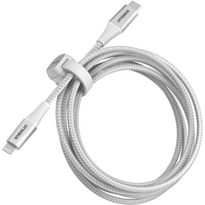 OtterBox Charge & Sync Lightning MFI to USB-C Premium Cable 6ft - Cloudy Sky White - product image 3 of 5
