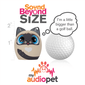 My Audio Solutions My Audio Pet Speaker Bluetooth Cat - PURRfect Pitch TWS & Lanyard Included 3 Watts Built in Mic Selfie Remote - product image 5 of 5