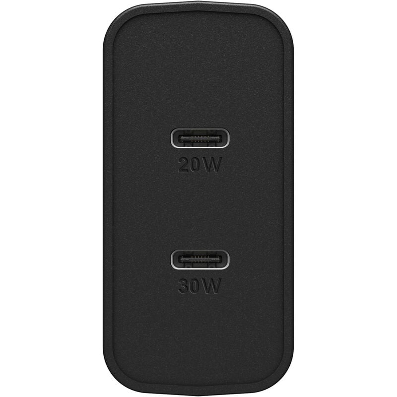 OtterBox Wall Charger 50W 2 Port 1x USB-C PD 20W 1x USB-C PD 30W - Black - product image 2 of 5