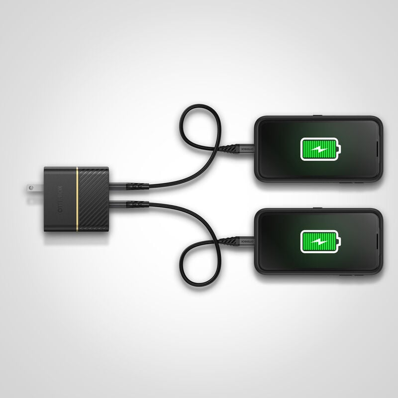OtterBox Wall Charger 50W 2 Port 1x USB-C PD 20W 1x USB-C PD 30W - Black - product image 5 of 5