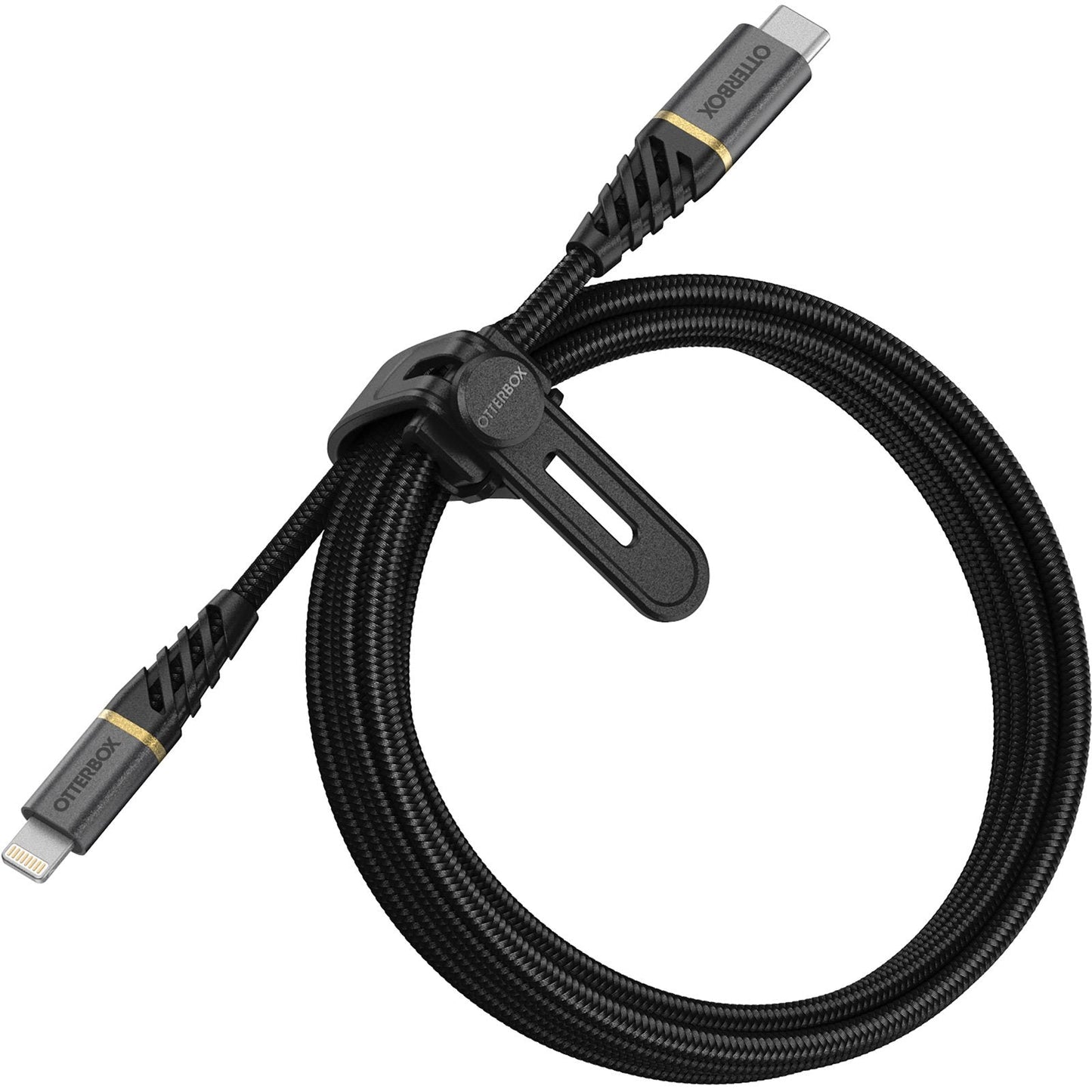 Otterbox OtterBox Charge & Sync Lightning MFI to USB-C Premium Cable 6ft - Black (SKU: 53863) – Image 2