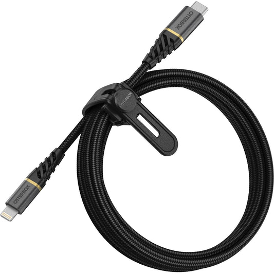 Otterbox OtterBox Charge & Sync Lightning MFI to USB-C Premium Cable 6ft - Black (SKU: 53863) – Image 2