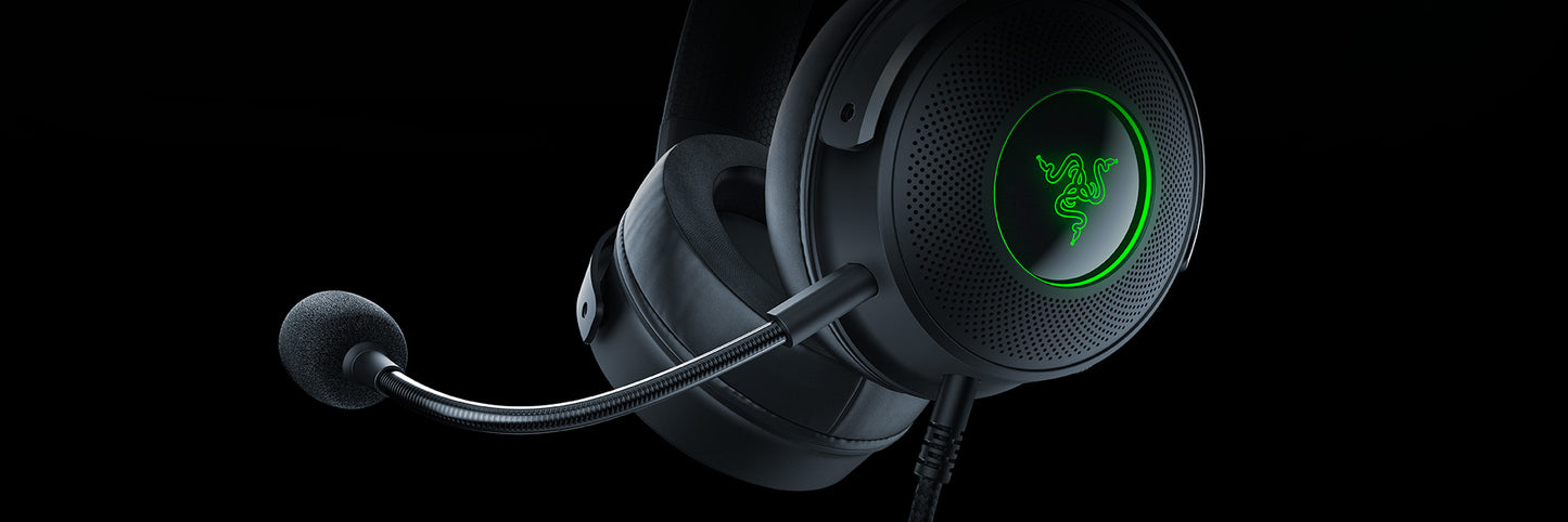 Razer Gaming Headset Wired Kraken V3 USB with Boom Mic Chroma RGB THX Spatial Audio Passive Noise Cancelling - Black - product image 5 of 5