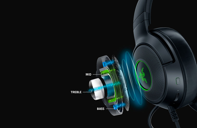 Razer Gaming Headset Wired Kraken V3 X with Boom Hyperclear Cardioid Mic 7.1 Chroma RGB USB - Black - product image 5 of 5