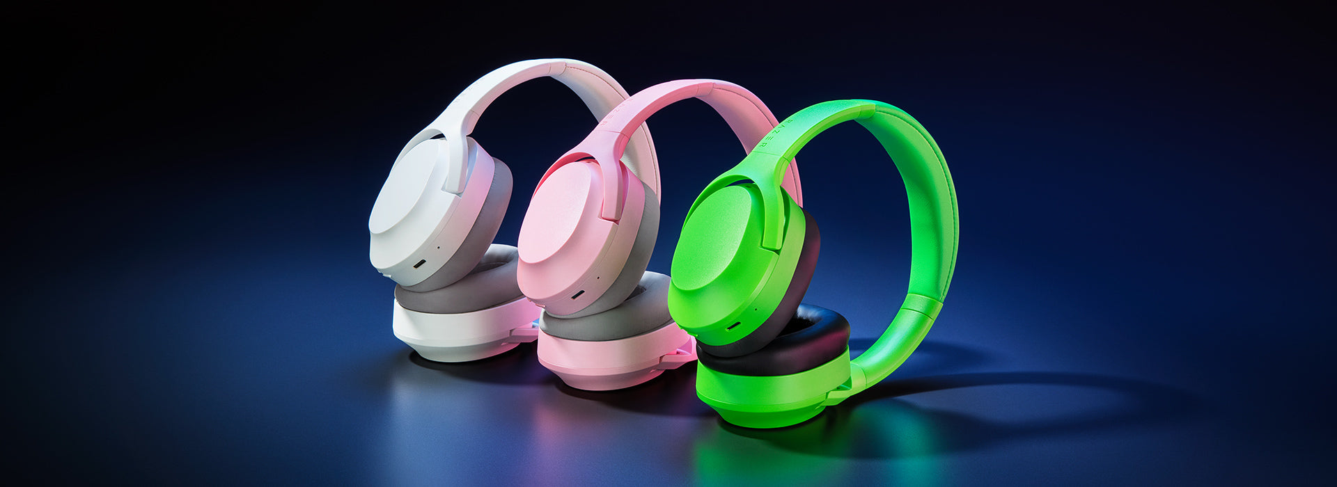 Razer Gaming Headset Wireless Opus X Green Active Noise Cancelling with Mic 30-40 Hr Battery Life - product image 1 of 5