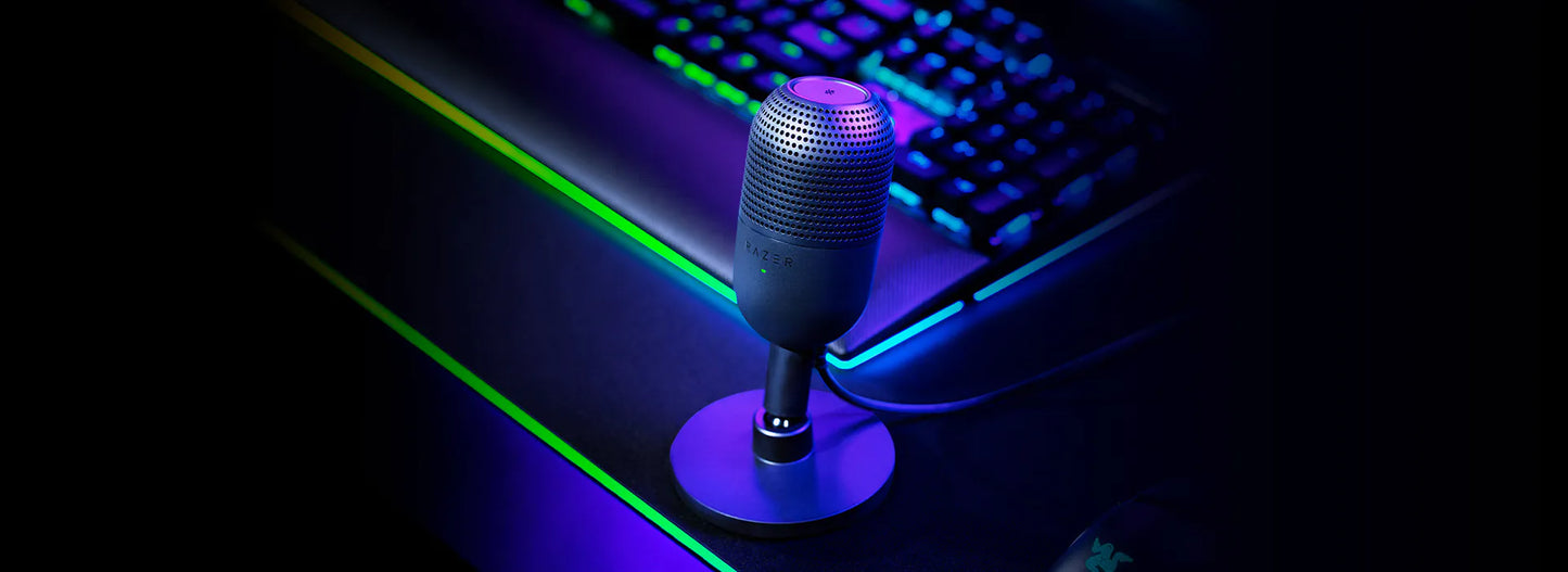 Razer Gaming Microphone Seiren V3 Mini Ultra Compact Supercardioid Condenser Mic Tap to Mute Sensor with LED Indicator - Black - product image 1 of 5