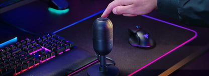 Razer Gaming Microphone Seiren V3 Mini Ultra Compact Supercardioid Condenser Mic Tap to Mute Sensor with LED Indicator - Quartz - product image 5 of 5
